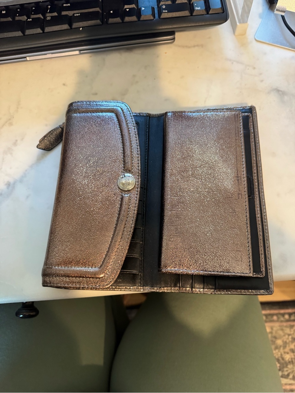 Coach Metallic Silver/Bronze Wallet